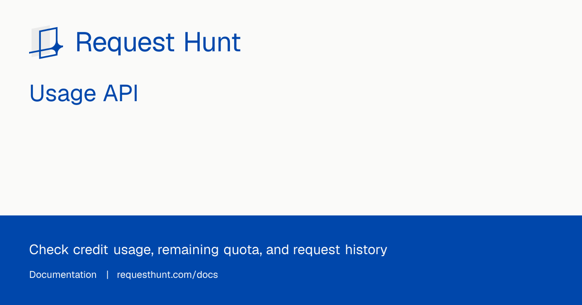 Documentation | RequestHunt